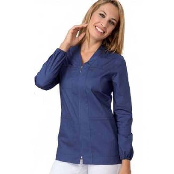 Casacca donna Tracy,modello EASYFIT, manica lunga, BLU - BIANCO