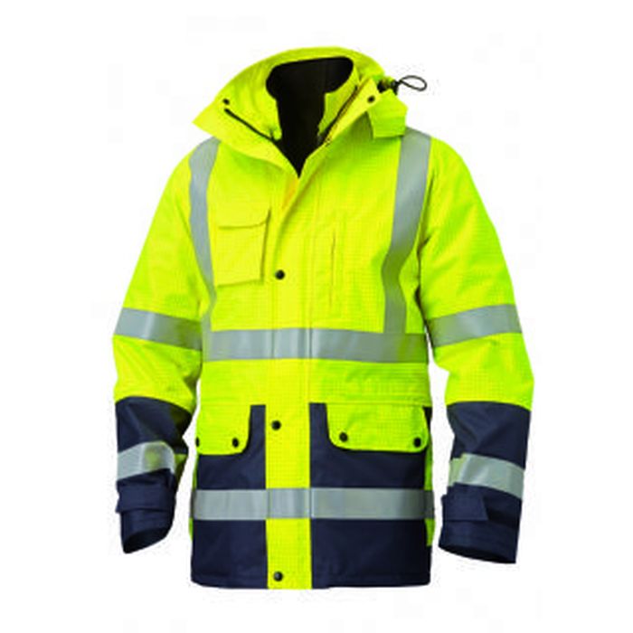 Giaccone Parka Multiuso HV+Corpetto Giallo HV