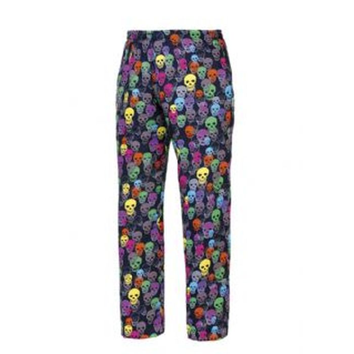 Pantaloni cuoco COLOR SKULLS