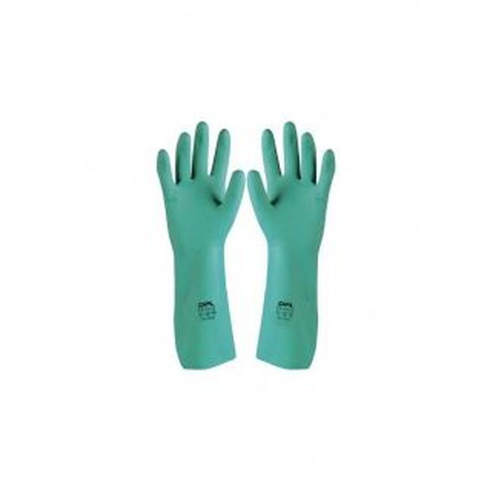 Guanto riusabile sintetico in acrilonitrile e butadiene polimero, verde, conf. da 1 paio