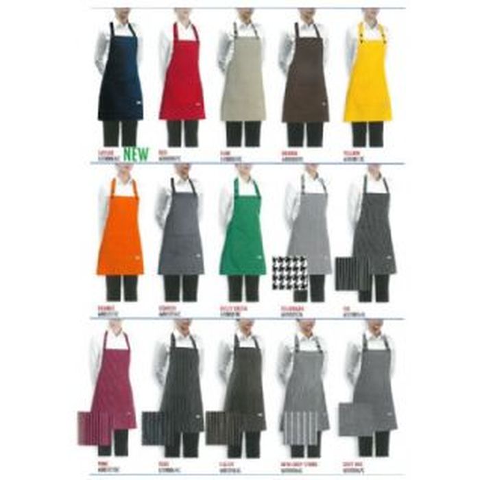 Grembiule donna Short Bip Apron con pettorina e tascone, mis. 70x70 cm.