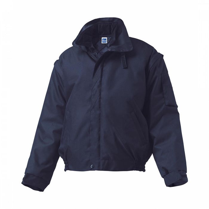 Giubbino Bomber Silver, colore Blu  con maniche e gilet interno staccabili